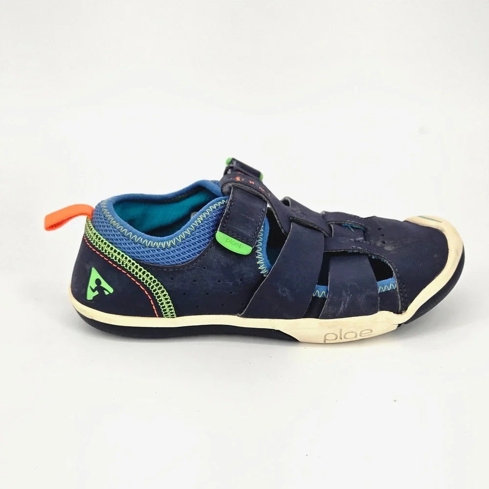 Plae Kids Sam 2.0 Navy Blue Water Friendly Outdoor Sports Sandals Shoes Size 2